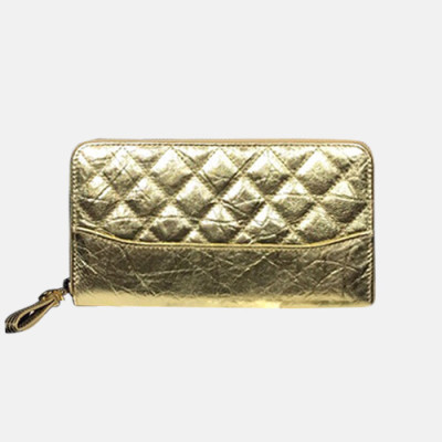 Chanel 2019 Ladies Gabrielle Wallet  - 샤넬 2019 여성용 가브리엘 레더 장지갑 ,CHAW0064,16cm,옐로우골드