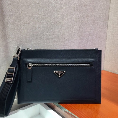 Prada 2019 Saffiano Mens Clutch Bag ,28CM - 프라다 2019 사피아노 남성용 클러치백 2NH009-3,28CM,네이비