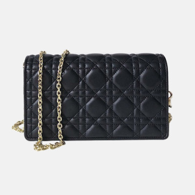 Dior 2019 Chain Shoulder Cross Bag,22CM - 디올 2019 여성용 체인 숄더 크로스백  DIOB0418,22CM,블랙