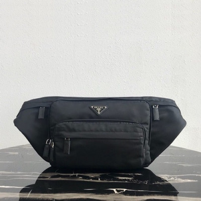 Prada 2019 Nylon Hip Sack,26cm - 프라다 2019 남성용 나일론 힙색 ,2VL003,26cm,블랙