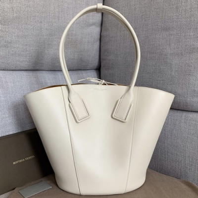 Bottega Veneta 2019 Basket Large Tote Shoulder Bag,34cm - 보테가 베네타 2019 바스켓 라지 토트 숄더백, 576836,BVB0332,34cm,화이트