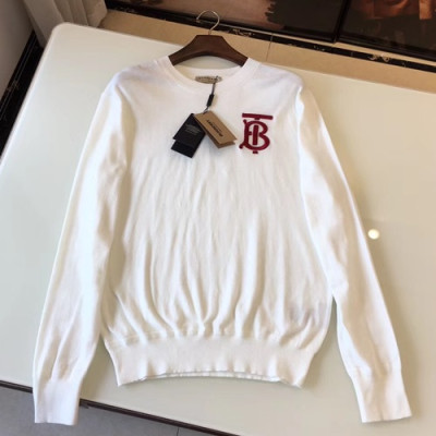 Burberry 2019 Mens Retro Logo Sweater - 버버리 남성 레트로 로고 니트  BURST0204.Size(M - 2XL),화이트