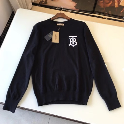 Burberry 2019 Mens Retro Logo Sweater - 버버리 남성 레트로 로고 니트  BURST0207.Size(M - 2XL),블랙