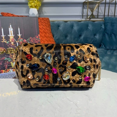 Dolce&Gabbana 2019 Chain Shoulder Cross Bag ,20CM - 돌체 앤 가바나 2019 여성용 체인 숄더 크로스백 DGB0013 ,20cm,브라운