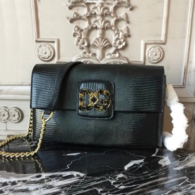 Dolce&Gabbana 2019 Leather Cross Bag ,25CM - 돌체 앤 가바나 2019 레더 여성용 크로스백 DGB0056,25cm,블랙