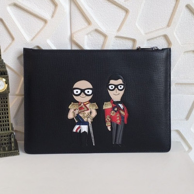 Dolce&Gabbana 2019 Leather Clutch Bag ,27CM - 돌체 앤 가바나 2019 레더 남성용 클러치백 DGB0124,27cm,블랙