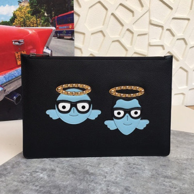 Dolce&Gabbana 2019 Leather Clutch Bag ,30CM - 돌체 앤 가바나 2019 레더 남성용 클러치백 DGB0126,30cm,블랙