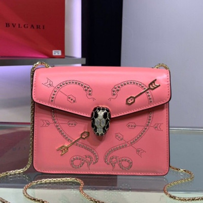 Bvlgari 2019 Serpenti Forever Chain Shoulder Bag,20CM - 불가리 2019 세르펜티 포에버 체인 숄더백,BVLB0143,20cm,핑크