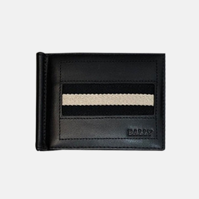 Bally 2019 Mens Leather Card Holder / Money Cilp - 발리 남성용 레더 카드홀더 / 머니클립, BALB0038.블랙