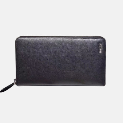 Bally 2019 Mens Leather Zip Round Wallet - 발리 남성용 레더 지퍼 라운드 장지갑 BALB0046.블랙