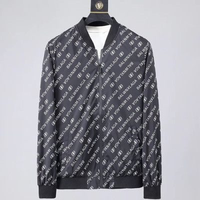 Balenciaga 2019 Mens Logo Printing Windproof Jacket - 발렌시아가 로고 프린팅 바람막이 자켓 BALJK0018.Size(M -3XL ).블랙/화이트