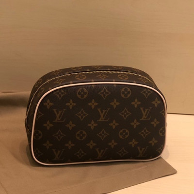 Louis Vuitton 2019 Monogram Pouch Bag,25.5cm - 루이비통 2019 모노그램 남여공용 파우치백 M47527, LOUB1664,25.5cm,브라운