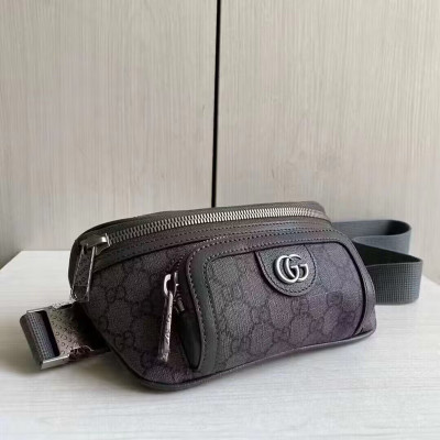 Gucci 2022 GG Supreme Print Hip Sack Belt Bag,25CM - 구찌 2022 GG 수프림 프린트 힙색 벨트백 502095,GUB0817,25CM,브라운