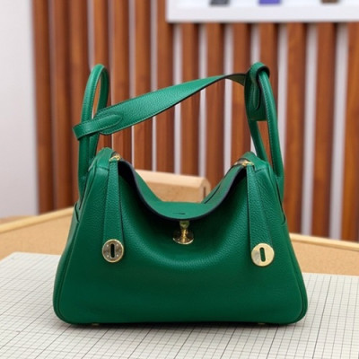 Hermes 2019 Lindy Togo Leather Tote Shoulder Bag ,26cm - 에르메스 2019 린디 토고 레더 여성용 토트 숄더백 HERB0771,26cm,그린