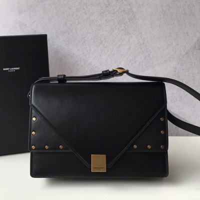 Saint Laurent 2019 Women Leather Shoulder Bag,24CM - 입생로랑 2019 여성용 레더 숄더백,SLB0506,24CM,블랙