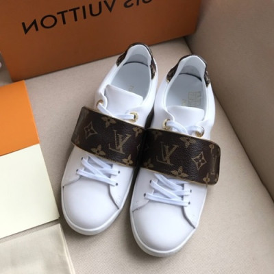 Louis Vuitton 2019 Ladies Leather Sneakers - 루이비통 2019 여성용 레더 스니커즈 LOUS0011.Size(225 - 250),화이트