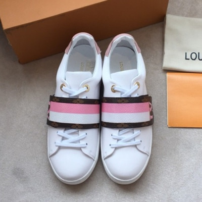 Louis Vuitton 2019 Ladies Leather Sneakers - 루이비통 2019 여성용 레더 스니커즈 LOUS0017.Size(225 - 250),화이트