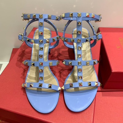 Valentino 2019 Ladies Middle Heel Sandal - 발렌티노 2019 여성용 미들 힐 샌들, VTS0011,Size(225 - 255),스카이블루