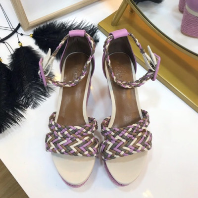 Hermes 2019 Ladies Wedge Sandal - 에르메스 2019 여성용 웨지 샌들 HERS0022,Size(225-245).화이트+퍼플