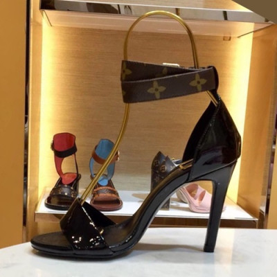 Louis Vuitton 2019 Ladies Leather High Heel Sandal - 루이비통 2019 여성용 레더 하이힐 샌들 LOUS0022.Size(220 - 255).블랙