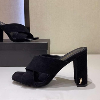 Saint Laurent 2019 Ladies High Heel Slipper - 입생로랑 2019 여성용 하이힐 슬리퍼,SLS0025.Size(225 - 245).블랙