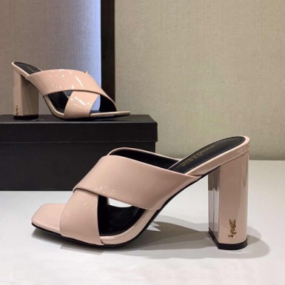 Saint Laurent 2019 Ladies High Heel Slipper - 입생로랑 2019 여성용 하이힐 슬리퍼,SLS0029.Size(225 - 245).베이지