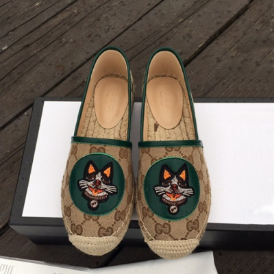 Gucci 2019 Ladies Canvas Eseupadyu Slip On - 구찌 2019 여성용 캔버스 에스파듀 슬립온,GUCS0076.Size(225 -  245).브라운