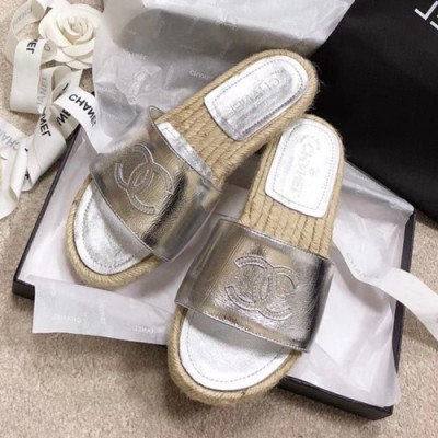 Chanel 2019 Ladies Slipper - 샤넬 2019 여성용 슬리퍼 CHAS0138.Size(225 - 250).실버