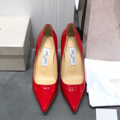 Jimmy Choo 2019 Ladies Leather Pumps High Heel - 지미츄 2019 여성용 레더 펌프스 하이힐 JIMS0027.Size(225 - 245).레드