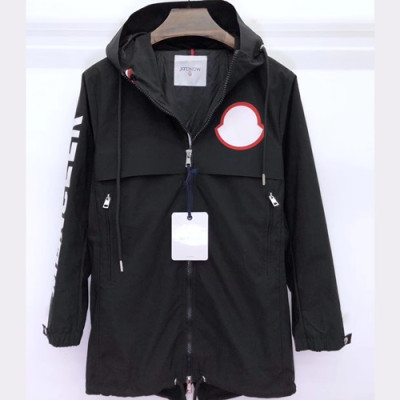 Moncler 2019 Mens Casual Windproof Trench Coat - 몽클레어 남성 캐쥬얼 바람막이 트렌치 코트 MONCT0142.Size(M - 3XL).블랙