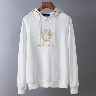 Versace 2019 Mm/Wm Logo Wolf Cotton Hood Tee - 베르사체 남자 로고 울프 코튼 후드티 VERHT0039.Size(M-2XL).블랙/화이트