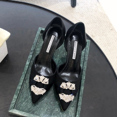 Monolo Blahnik 2019 Ladies Silk High Heel - 마놀로 블라닉 2019 여성용 실크 하이힐,MONS0031.Size(220 - 250).블랙