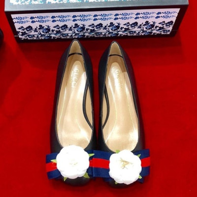 Gucci 2019 Ladies Leather Flat Shoes - 구찌 2019 여성 레더 플랫슈즈, GUCS0115,Size(225 -  250).블랙