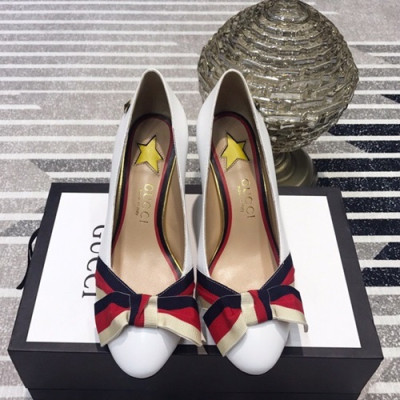 Gucci 2019 Ladies Leather Pumps High Heel - 구찌 2019 여성용 레더 펌프스 하이힐 GUCS0120.Size(225 -  250).화이트