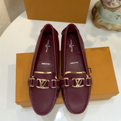 Louis Vuitton 2019 Ladies Leather Loafer  - 루이비통 2019 여성용 레더 로퍼 LOUS0060 , Size (225 - 255),와인