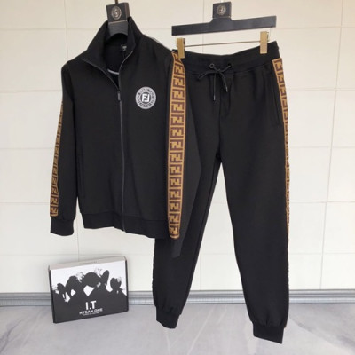 Fendi 2019 Mens Casual Logo Training Set  -펜디 남성 캐쥬얼 로고 트레이닝 세트 FENTP0063.Size(M-3XL).컬러(블랙)