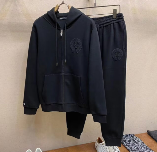Chrome Hearts 2023 Mens Casual Logo Training Clothes - 크롬하츠 2023 남성 캐쥬얼 로고 트레이닝복 CHRPT0019.Size(m - 3xl).블랙