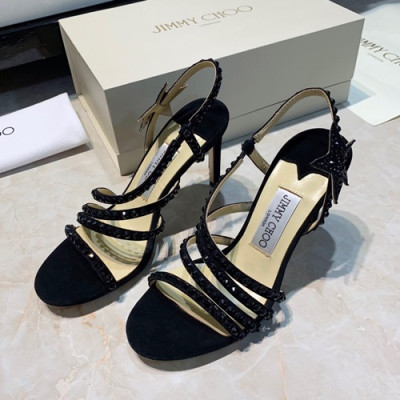 Jimmy Choo 2019 Ladies Suede High Heel Sandal - 지미츄 2019 여성용 스웨이드 하이힐 샌들 JIMS0033.Size(225 - 245).블랙