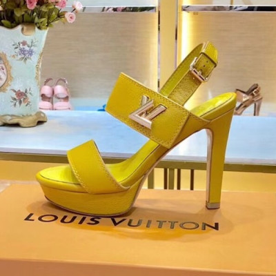 Louis Vuitton 2019 Ladies Leather High Heel Sandal - 루이비통 2019 여성용 레더 하이힐 샌들 LOUS0089,Size(220 - 255).옐로우