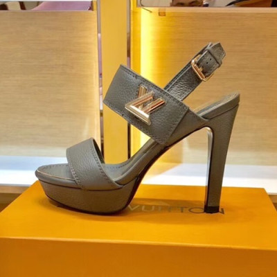 Louis Vuitton 2019 Ladies Leather High Heel Sandal - 루이비통 2019 여성용 레더 하이힐 샌들 LOUS0094,Size(220 - 255).그레이