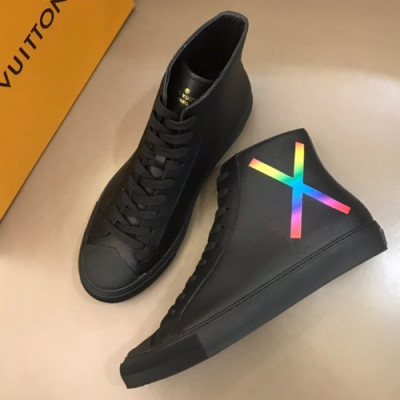 Louis vuitton 2019 Mens Leather Sneakers  - 루이비통 2019 남성용 레더 스니커즈 LOUS0103,Size(240 - 270).블랙