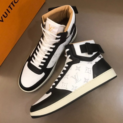 Louis vuitton 2019 Mens Leather Sneakers  - 루이비통 2019 남성용 레더 스니커즈 LOUS0126,Size(245 - 270).화이트+블랙