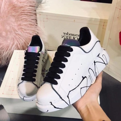 Alexander McQueen 2019 Mm/Wm Oversol Sneakers - 알렉산더맥퀸 2019 남여공용 오버솔 스니커즈 AMQS0014.Size(225 - 270).화이트+블랙