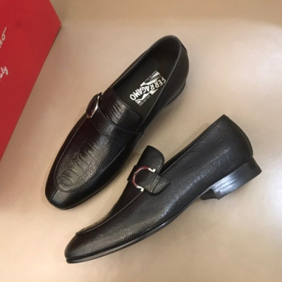 Ferragamo 2019 Mens Leather Loafer - 페라가모 2019 남성용 레더 로퍼 FGMS0033,Size(240 - 270).블랙