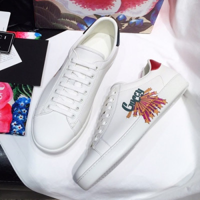 Gucci 2019 Mm/Wm Leather Sneakers - 구찌 2019 남여공용 레더 스니커즈 GUCS0162,Size(225 - 270).화이트