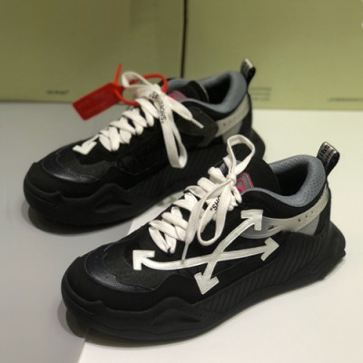 Off-white 2019 Mm / Wm Leather Running Shoes - 오프화이트 2019 남여공용 레더 런닝 슈즈 OFFS0005.Size(225 - 270),블랙