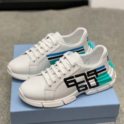 Prada 2019 Ladies Leather Sneakers - 프라다 2019 여성용 레더 스니커즈 PRAS0074,Size(225 - 245).화이트