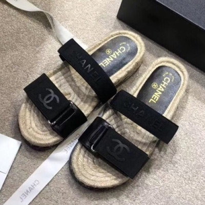 Chanel 2019 Ladies Leather Slipper - 샤넬 2019 여성용 레더 슬리퍼 CHAS0245.Size(225 - 250).블랙