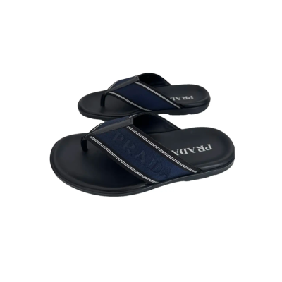 Prada Mens Leather Slipper - 프라다 남성용 레더 슬리퍼,PRAS0092.Size(245 - 280).블랙+블루