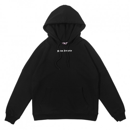Palm Angels 2019 Mm/Wm Logo Cotton Hood Tee - 팜 엔젤스 남자 로고 코튼 후드티 Pam01x.Size(s - xl).블랙